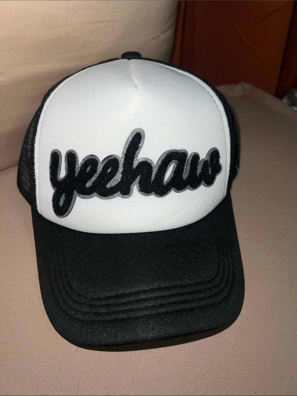Yeehaw Trucker Hat - Black & White